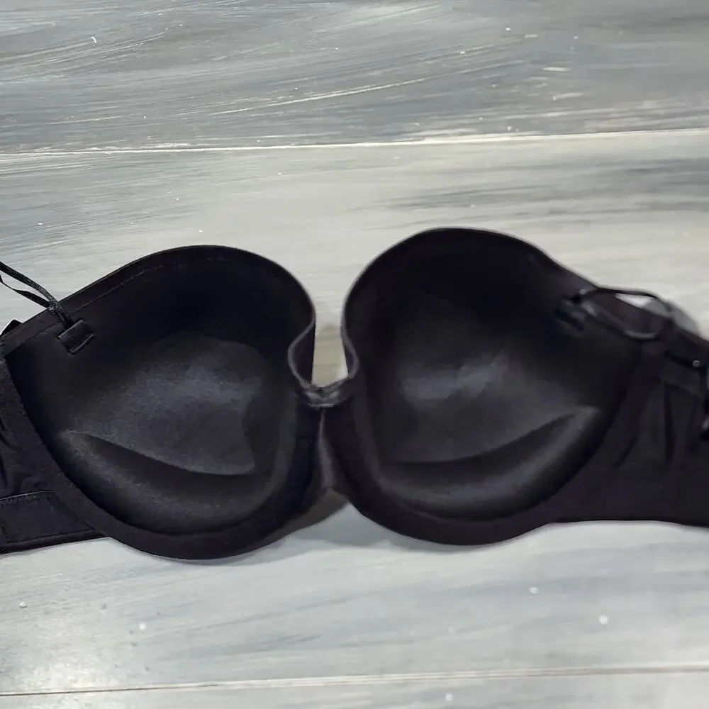 Maidenform‎ Strapless Bra 36C Shaping with Lift Underwire Bra 9417 Black - Picture 9 of 12